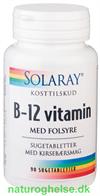 B12 Vitamin med Folsyre Solaray